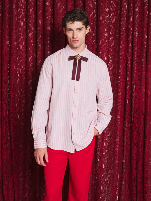 Opal Stripe Shirt Baby Pink / Z