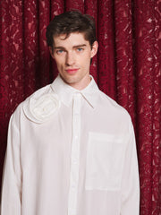 Fiora Rose Applique Shirt White / Z