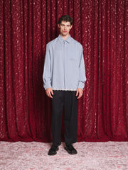 Lacerta Lace Trim Shirt Baby Blue / Z