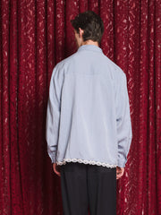 Lacerta Lace Trim Shirt Baby Blue / Z