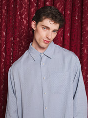 Lacerta Lace Trim Shirt Baby Blue / Z