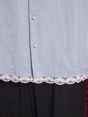 Lacerta Lace Trim Shirt Baby Blue / Z