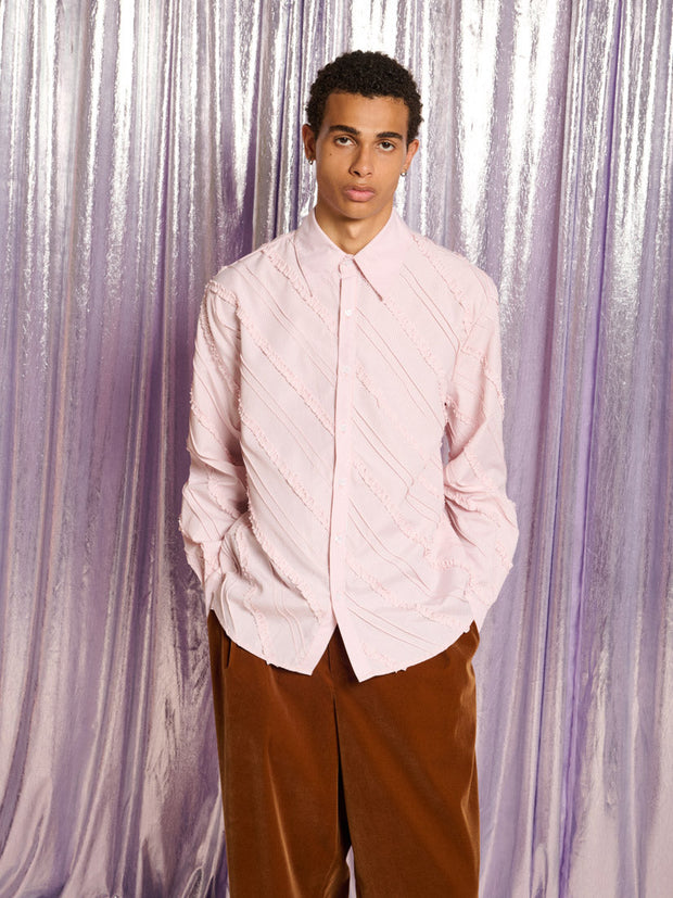 Dex Ruffle Stripe シャツ