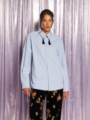 Hier Tassel Shirt Baby Blue / Z