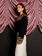 Velma Faux Fur Cardigan Coal Black / Z