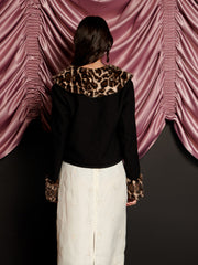 Velma Faux Fur Cardigan Coal Black / Z