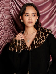 Velma Faux Fur Cardigan Coal Black / Z