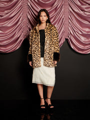 Malone Faux Fur Leopard コート
