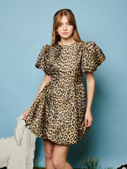 Lola Leopard Jacquard ミニワンピース