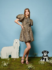 Lola Leopard Jacquard ミニワンピース