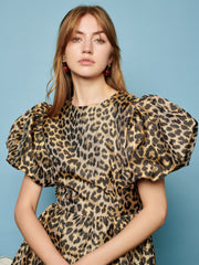 Lola Leopard Jacquard ミニワンピース