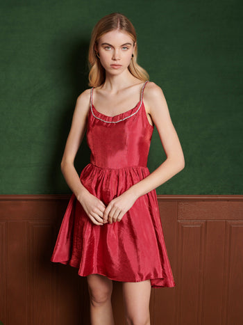 Rene Gem Mini Dress Raspberry Red / Z