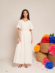 Blanca Broderie Anglaise マキシワンピース
