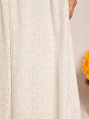 Blanca Broderie Anglaise Maxi Dress Pearled White / Z