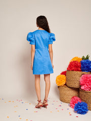 Cosmos Embellished Mini Dress Cobalt Blue / Z