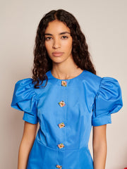 Cosmos Embellished Mini Dress Cobalt Blue / Z