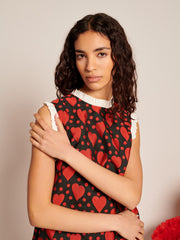 Mon Coeur Jacquard Mini Dress Black Heart / Z