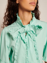 Adriana Bow Midi Dress Turquoise Blue / Z