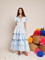 Feria Tiered ミディワンピース