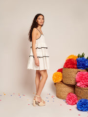 Gabriel Cami Mini Dress Pearled White / Z