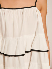 Gabriel Cami Mini Dress Pearled White / Z