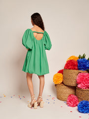 Esmeralda Pleated Mini Dress Opal Green / Z