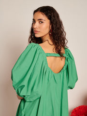 Esmeralda Pleated Mini Dress Opal Green / Z