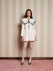 Porcelain Collar ミニワンピース