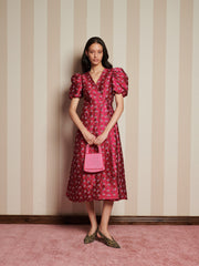 Momento Jacquard Midi Wrap ワンピース