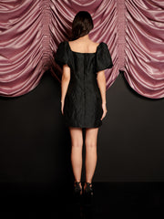 Cocktail Jacquard Mini Dress Coal Black / Z