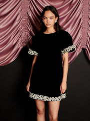 City Velvet Mini Dress Coal Black / Z