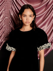 City Velvet Mini Dress Coal Black / Z