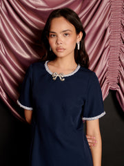 Belle De Nuit Mini Dress Marine Blue / Z