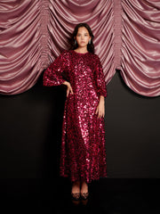 Empire Sequin ミディワンピース