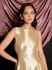 Shimmy Bow Mini Dress Golden / Z