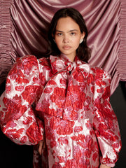 Dolly Jacquard Mini Dress Red & Pink / Z