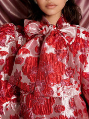 Dolly Jacquard Mini Dress Red & Pink / Z