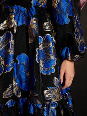 Blues Jacquard Midi Dress Royal Blue / Z