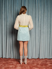 Eloise Colour Block Mini Dress Ivory, Baby Blue / Z