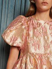 Harmonia Jacquard Midi Dress Peach Pink / Z