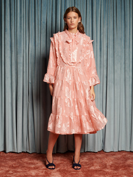 Feature Bloom Midi Dress Peach Pink / Z