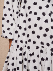 Illume Spot Mini Dress Black Spot, Ivory / Z