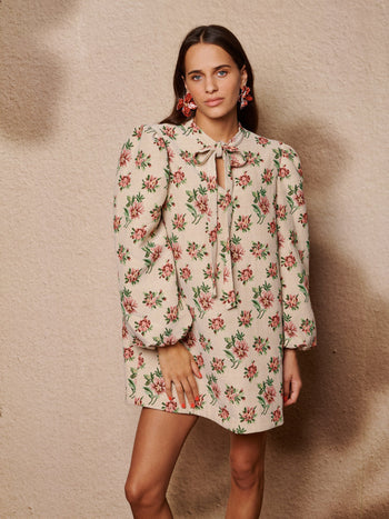 Ember Tapestry Mini Dress Vintage Cream / Z