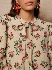 Ember Tapestry Mini Dress Vintage Cream / Z