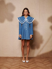 Dappled Denim ミニワンピース