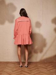 Alba Denim Mini Dress Coral Red / Z