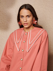 Alba Denim Mini Dress Coral Red / Z