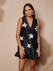 Glow Flora Mini Dress Coal Black / Z