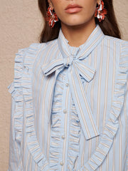 Dawn Stripe Mini Dress Light Blue / Z