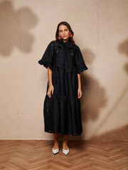 Solace Bow ミディワンピース